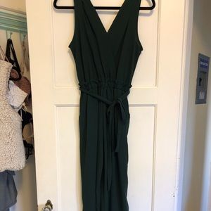 Emerald sleeveless jumpsuit
